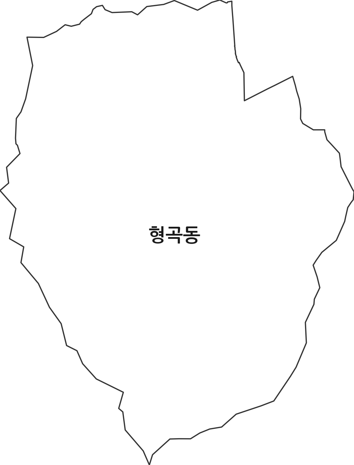 경상북도 구미시 형곡동 법정동 행정구역 경계 지도