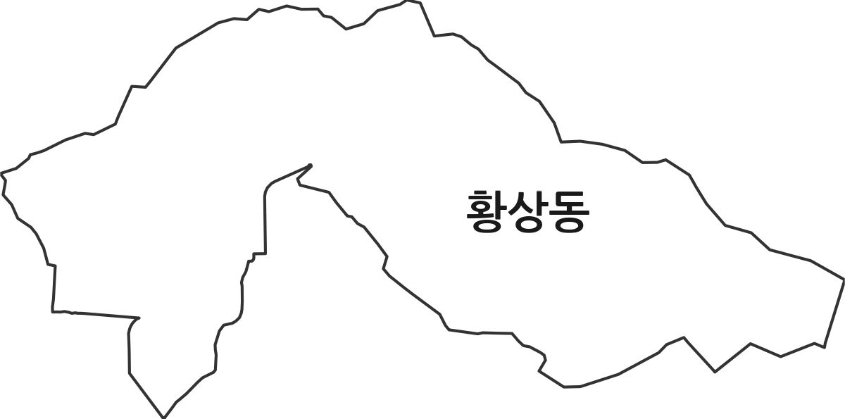 경상북도 구미시 황상동 법정동 행정구역 경계 지도