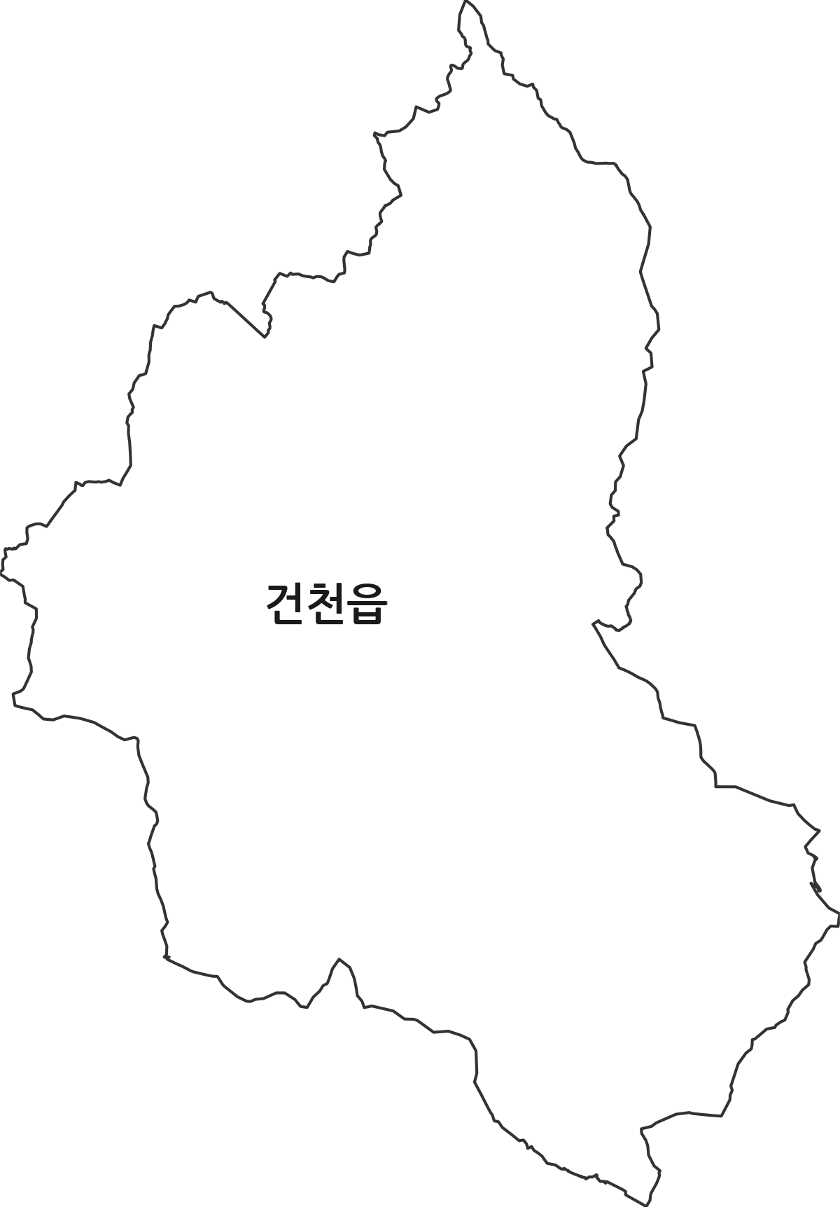경상북도 경주시 건천읍 행정동 행정구역 경계 지도