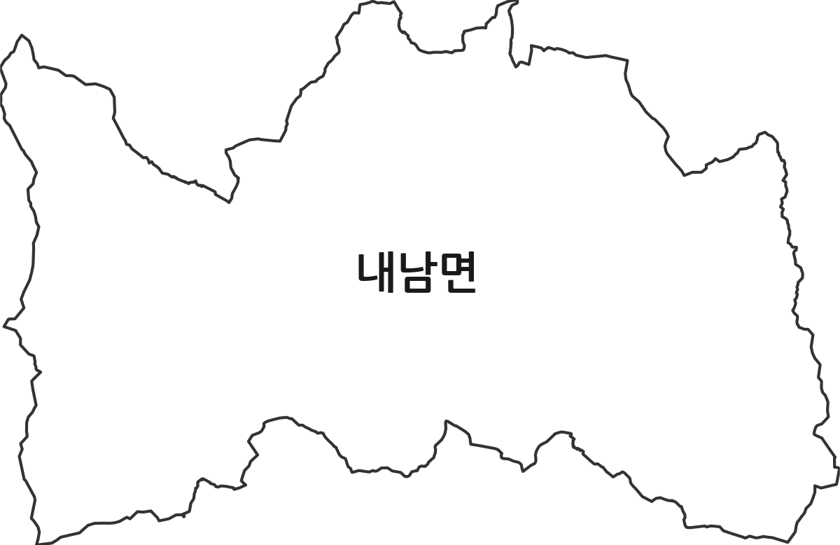 경상북도 경주시 내남면 행정동 행정구역 경계 지도