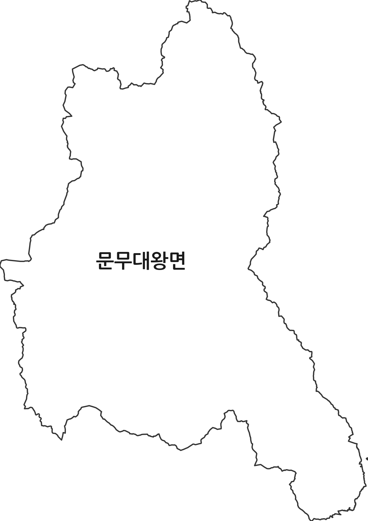 경상북도 경주시 문무대왕면 행정동 행정구역 경계 지도