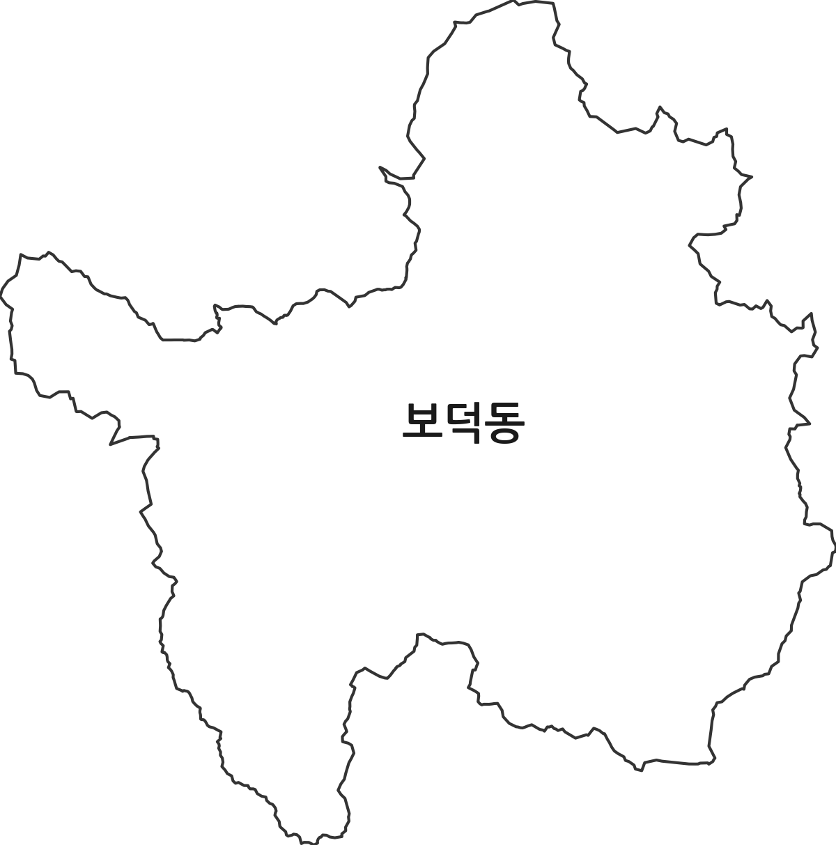 경상북도 경주시 보덕동 행정동 행정구역 경계 지도