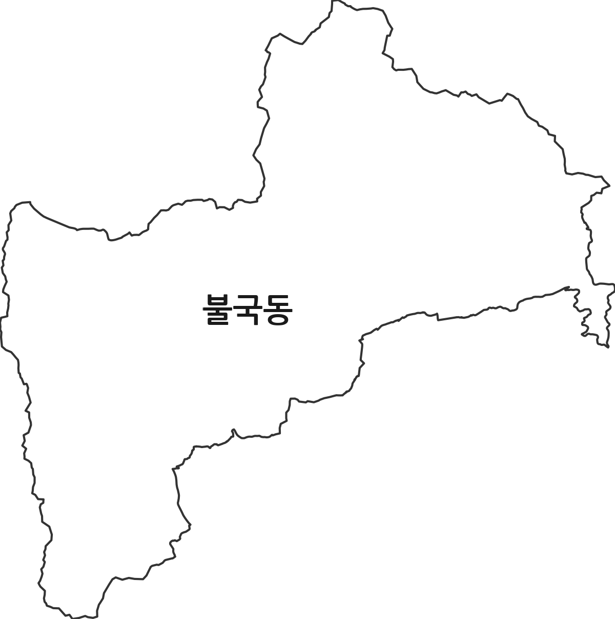 경상북도 경주시 불국동 행정동 행정구역 경계 지도