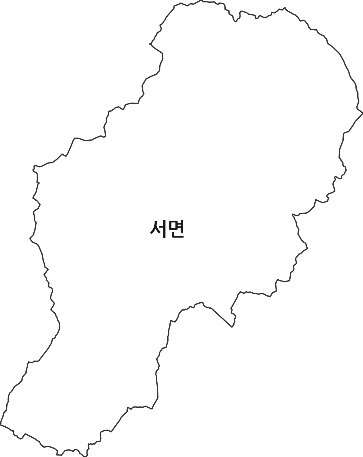 경상북도 경주시 서면 행정동 행정구역 경계 지도
