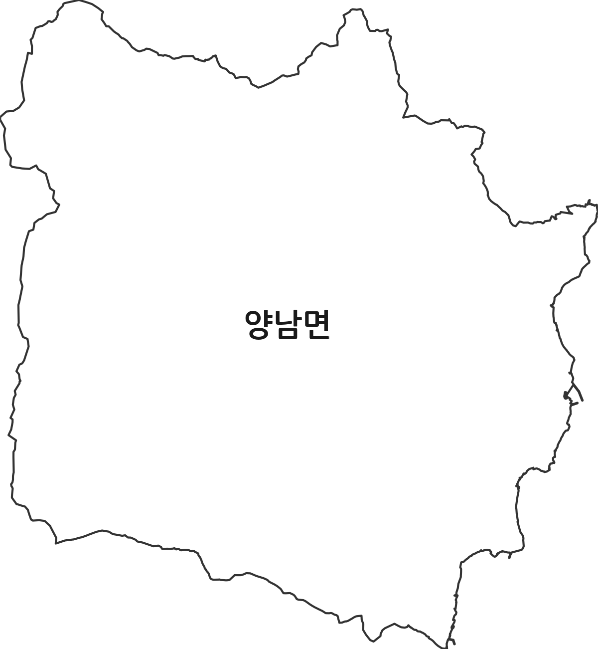 경상북도 경주시 양남면 행정동 행정구역 경계 지도