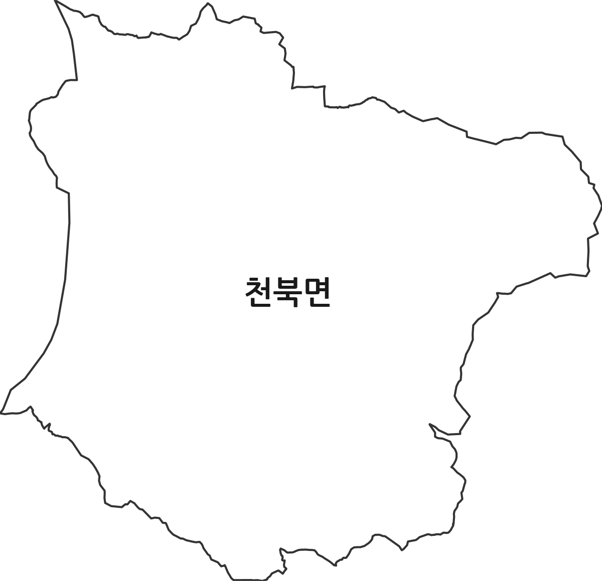 경상북도 경주시 천북면 행정동 행정구역 경계 지도
