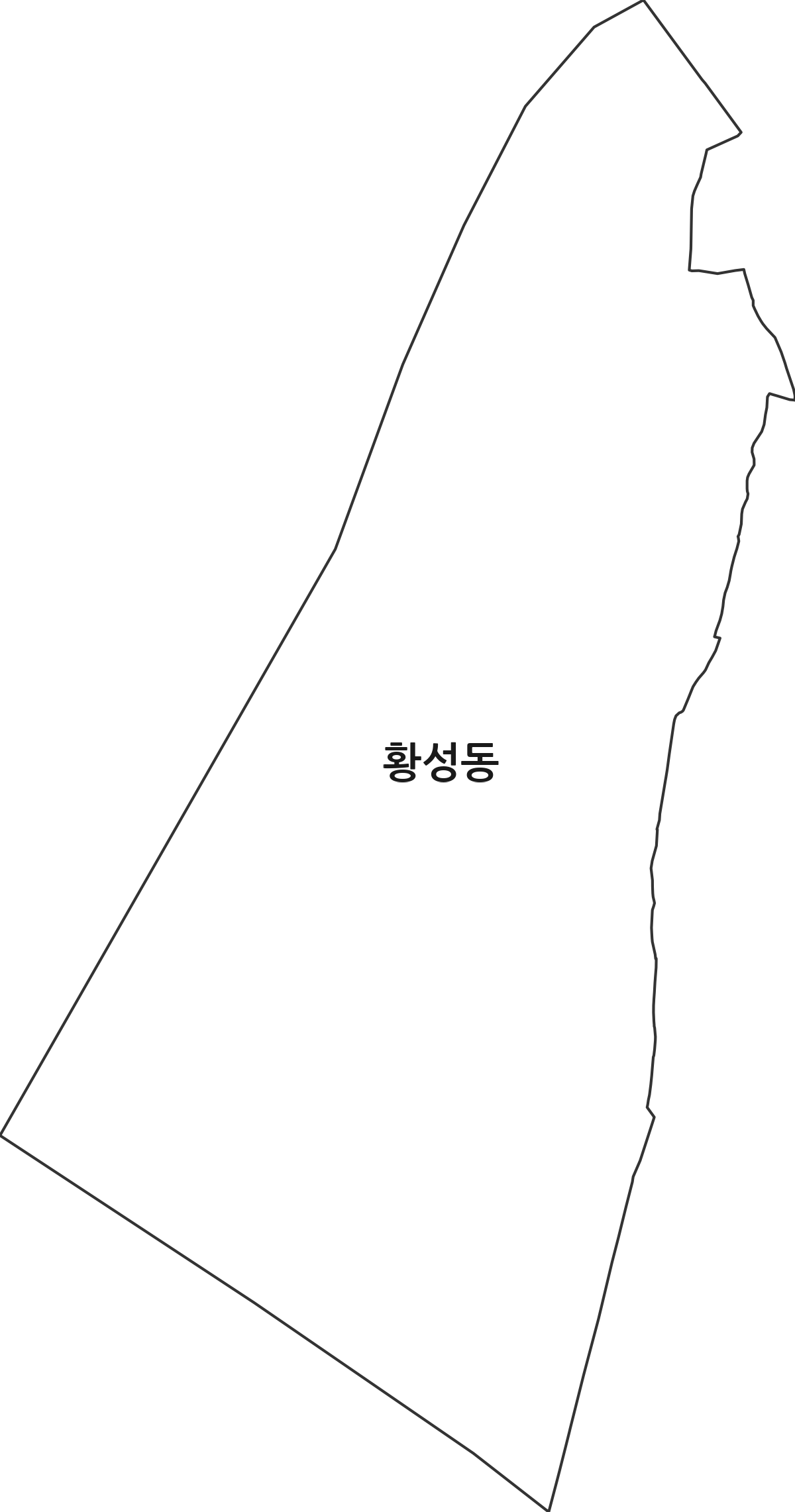 경상북도 경주시 황성동 행정동 행정구역 경계 지도