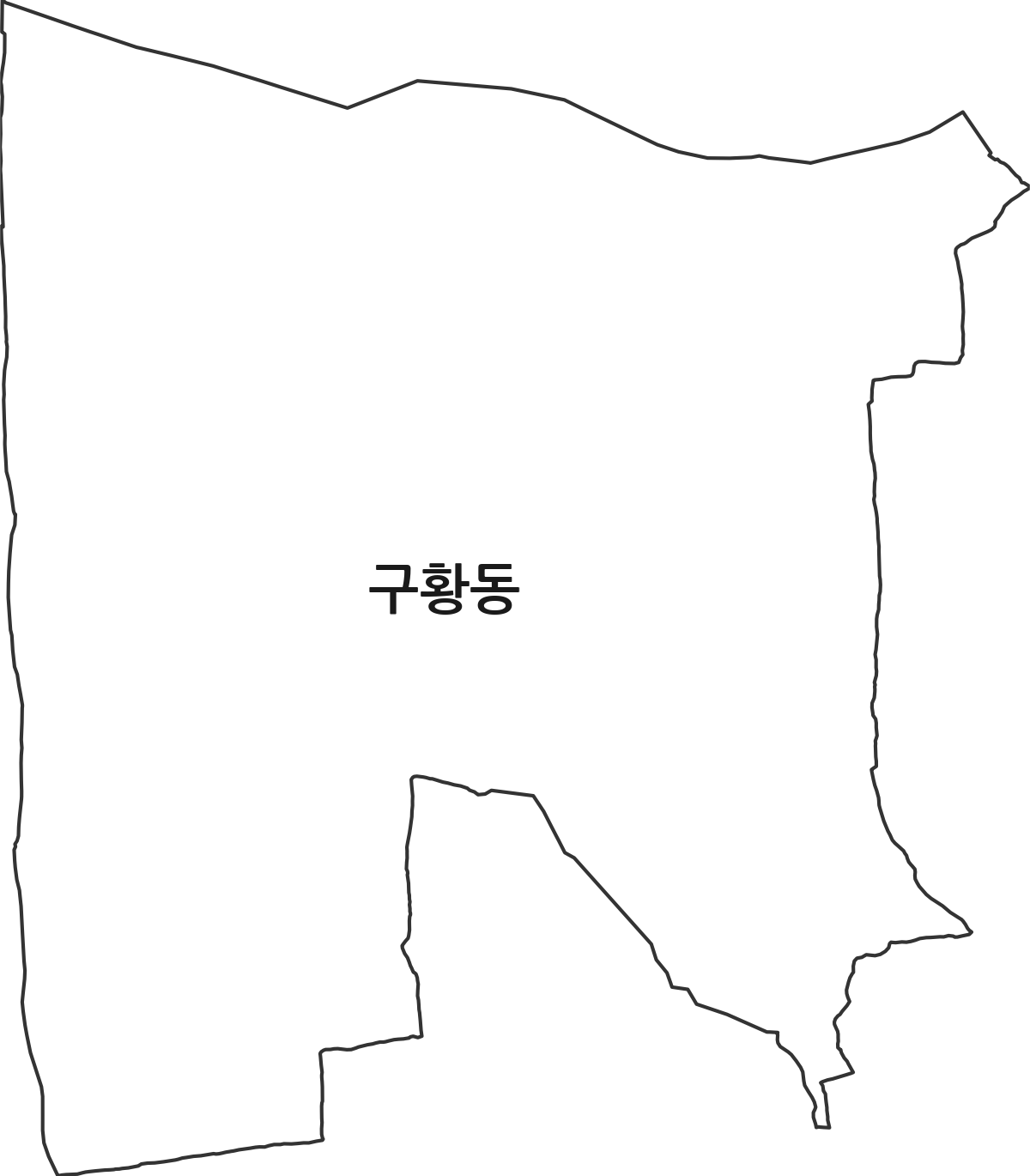 경상북도 경주시 구황동 법정동 행정구역 경계 지도