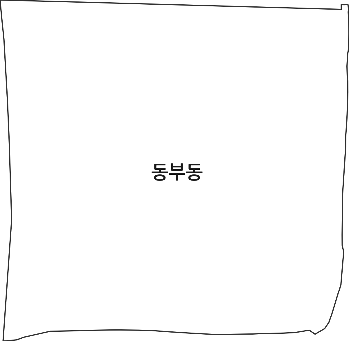 경상북도 경주시 동부동 법정동 행정구역 경계 지도