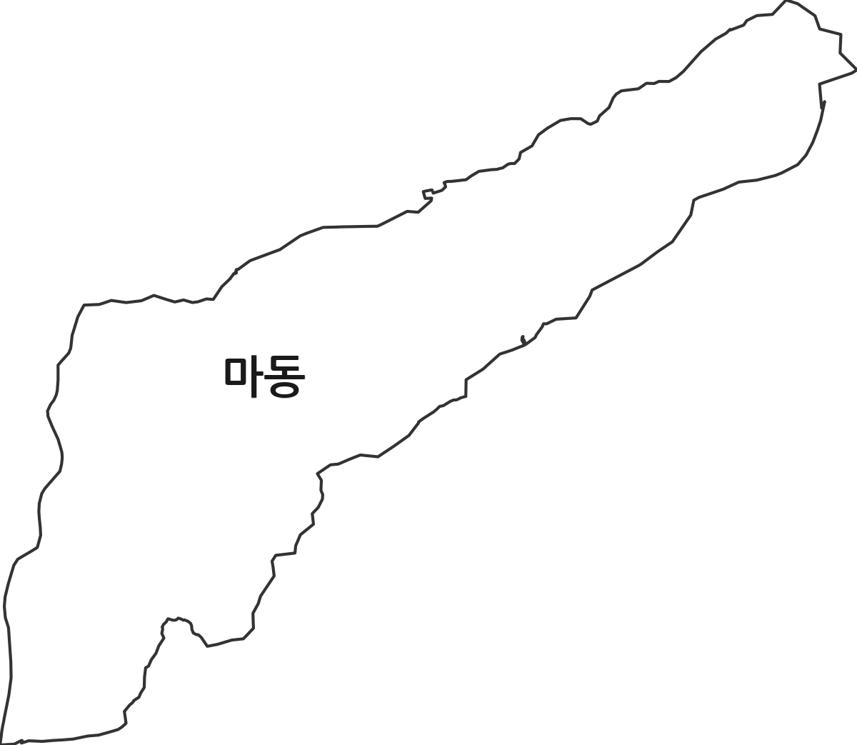 경상북도 경주시 마동 법정동 행정구역 경계 지도