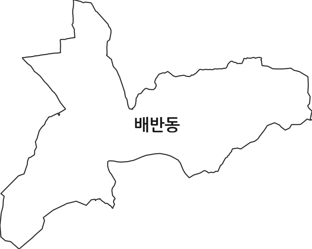 경상북도 경주시 배반동 법정동 행정구역 경계 지도