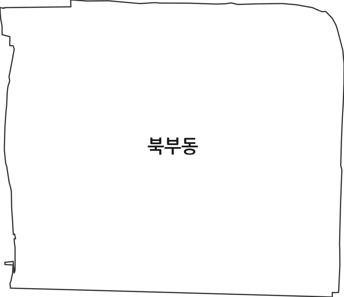 경상북도 경주시 북부동 법정동 행정구역 경계 지도