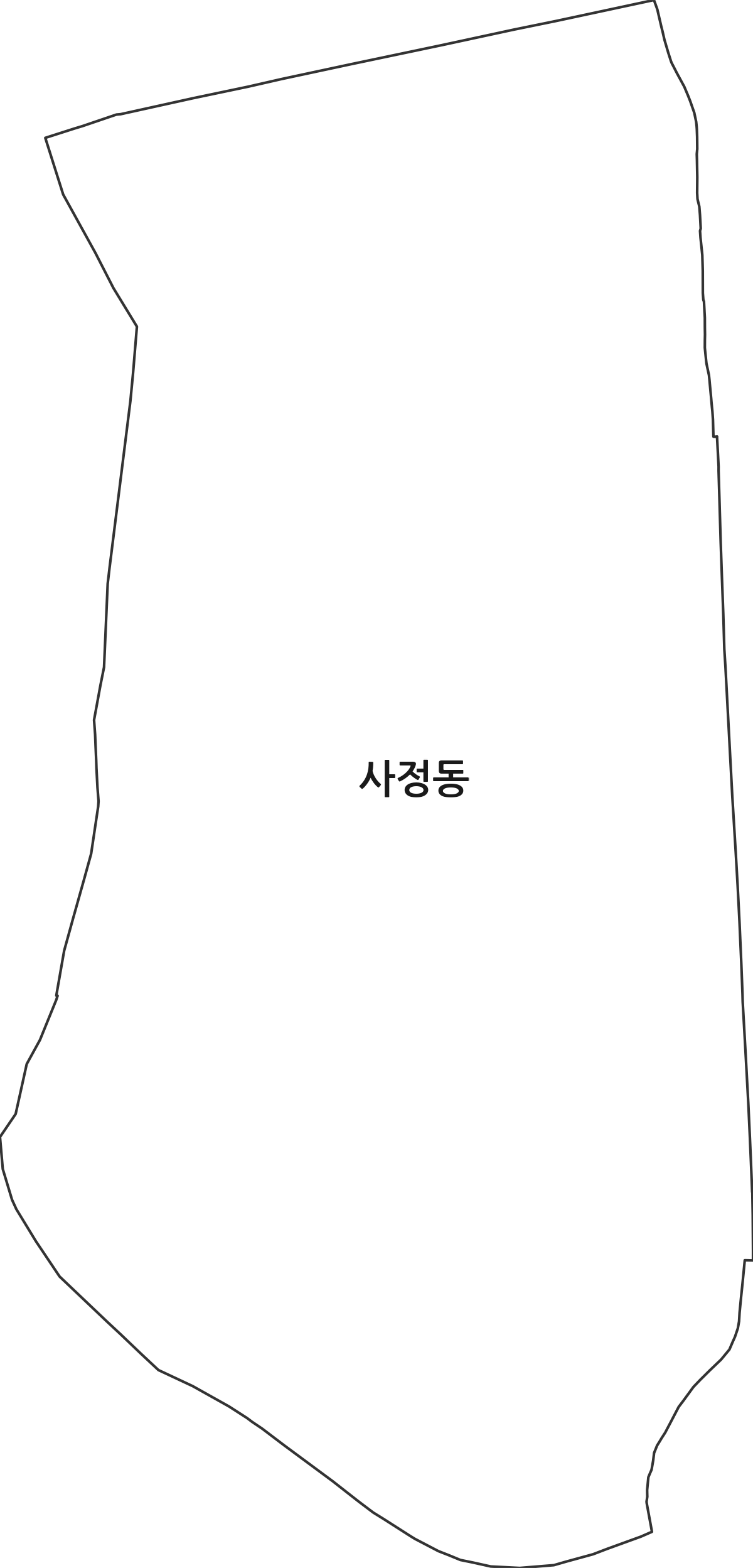 경상북도 경주시 사정동 법정동 행정구역 경계 지도