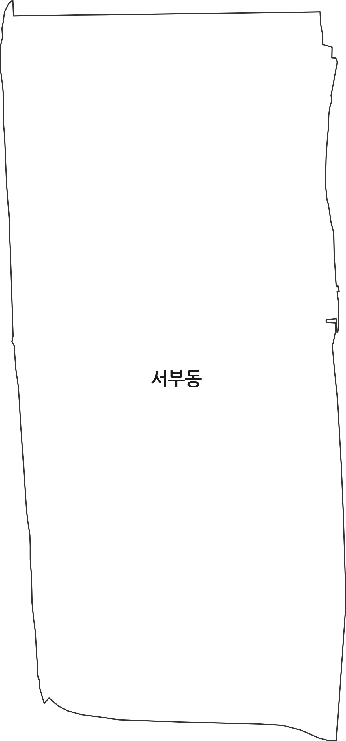 경상북도 경주시 서부동 법정동 행정구역 경계 지도