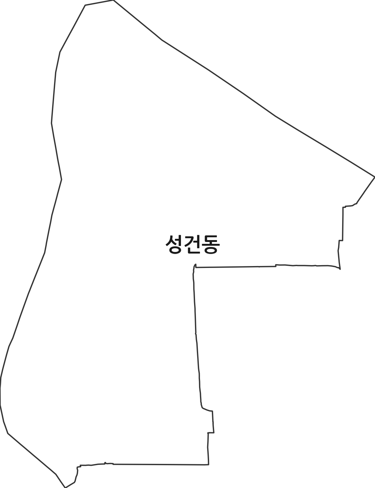 경상북도 경주시 성건동 법정동 행정구역 경계 지도