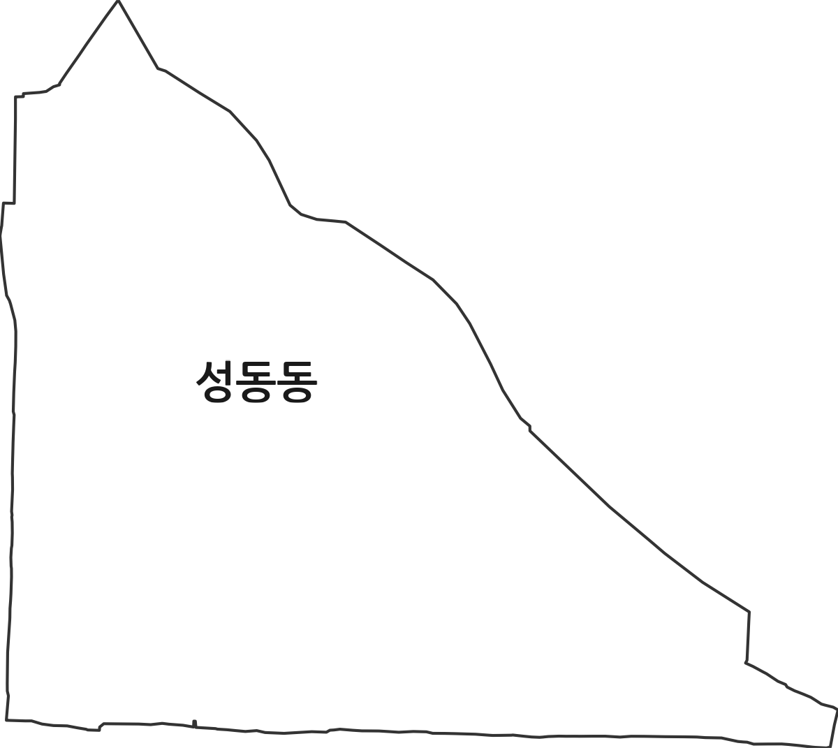 경상북도 경주시 성동동 법정동 행정구역 경계 지도
