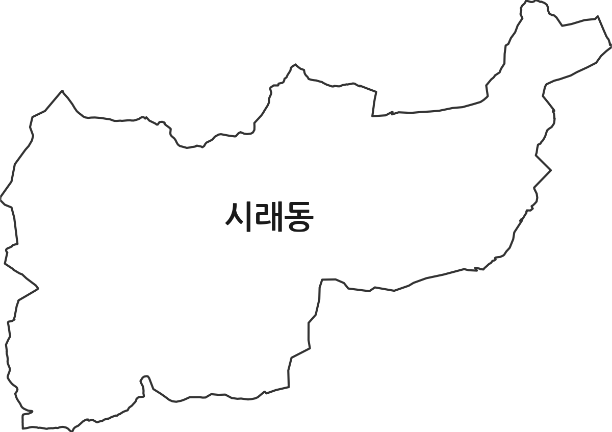 경상북도 경주시 시래동 법정동 행정구역 경계 지도