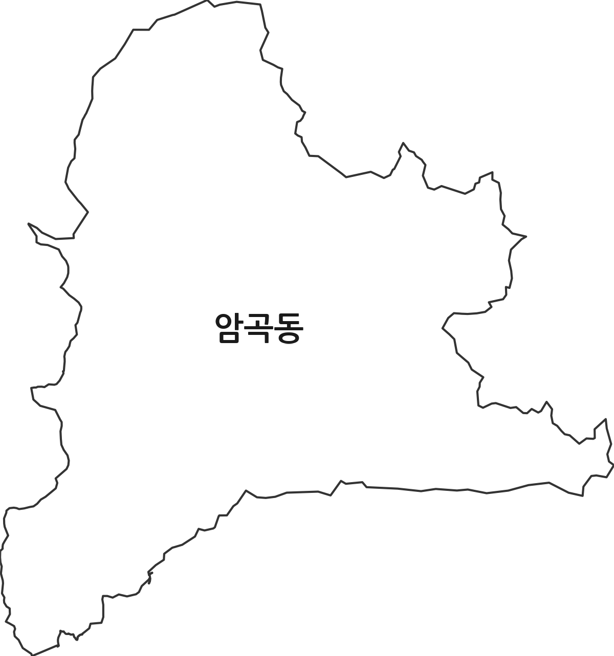 경상북도 경주시 암곡동 법정동 행정구역 경계 지도