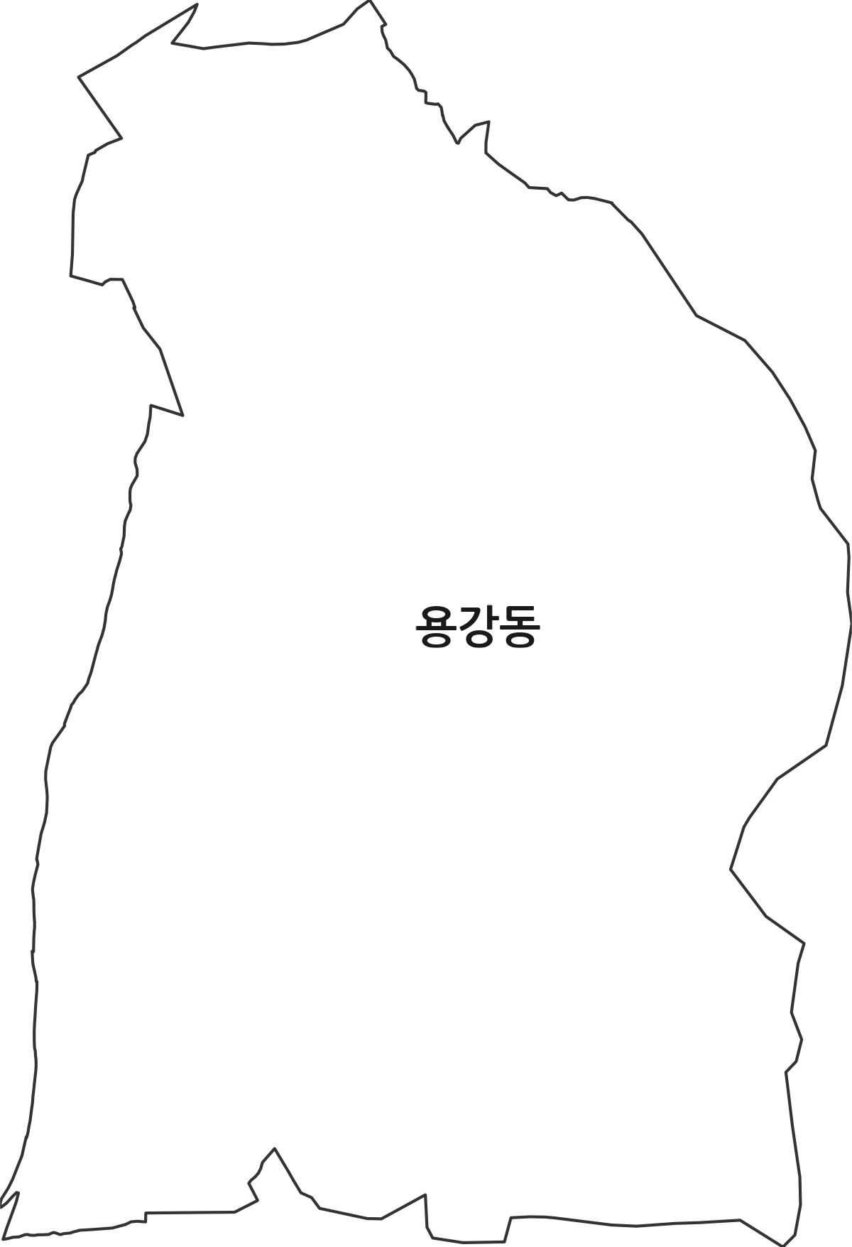 경상북도 경주시 용강동 법정동 행정구역 경계 지도