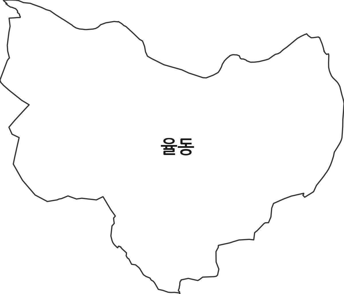 경상북도 경주시 율동 법정동 행정구역 경계 지도