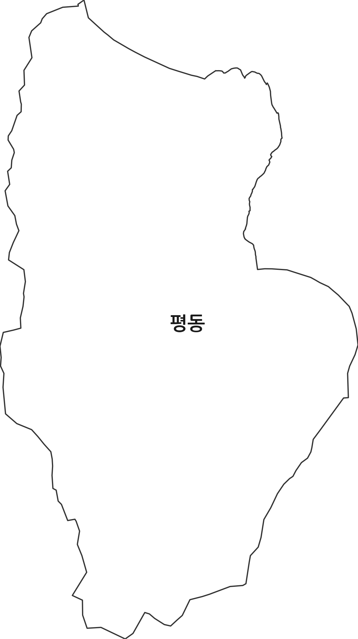 경상북도 경주시 평동 법정동 행정구역 경계 지도