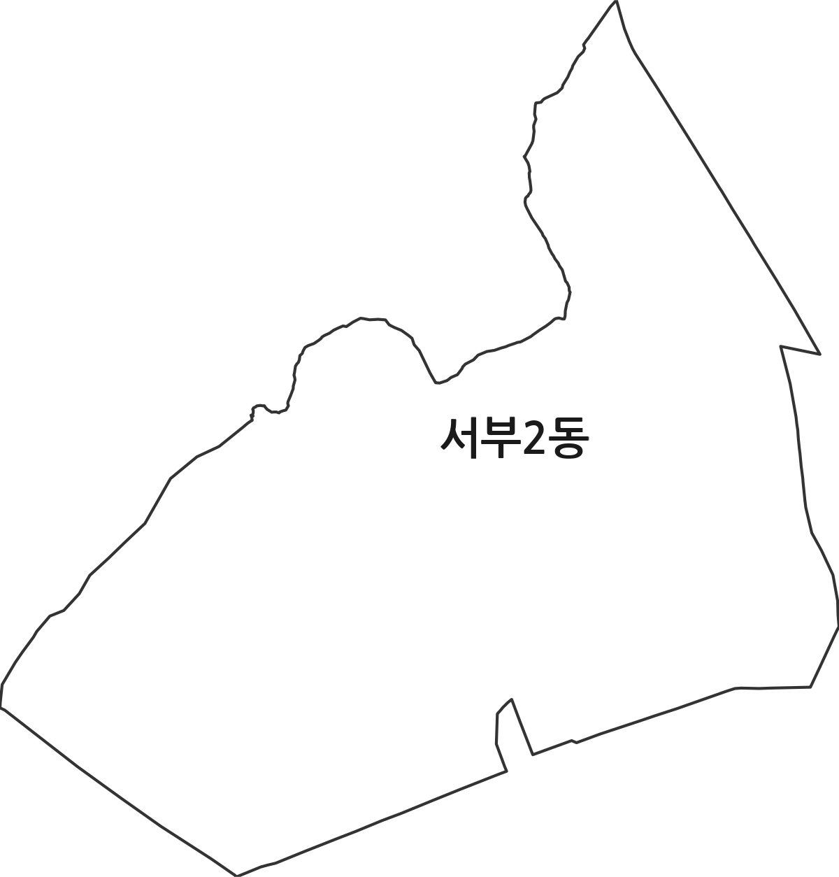 경상북도 경산시 서부2동 행정동 행정구역 경계 지도