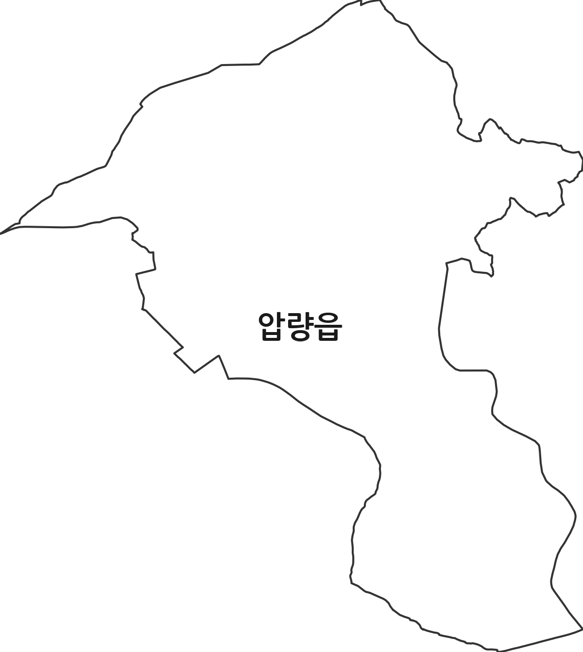 경상북도 경산시 압량읍 행정동 행정구역 경계 지도