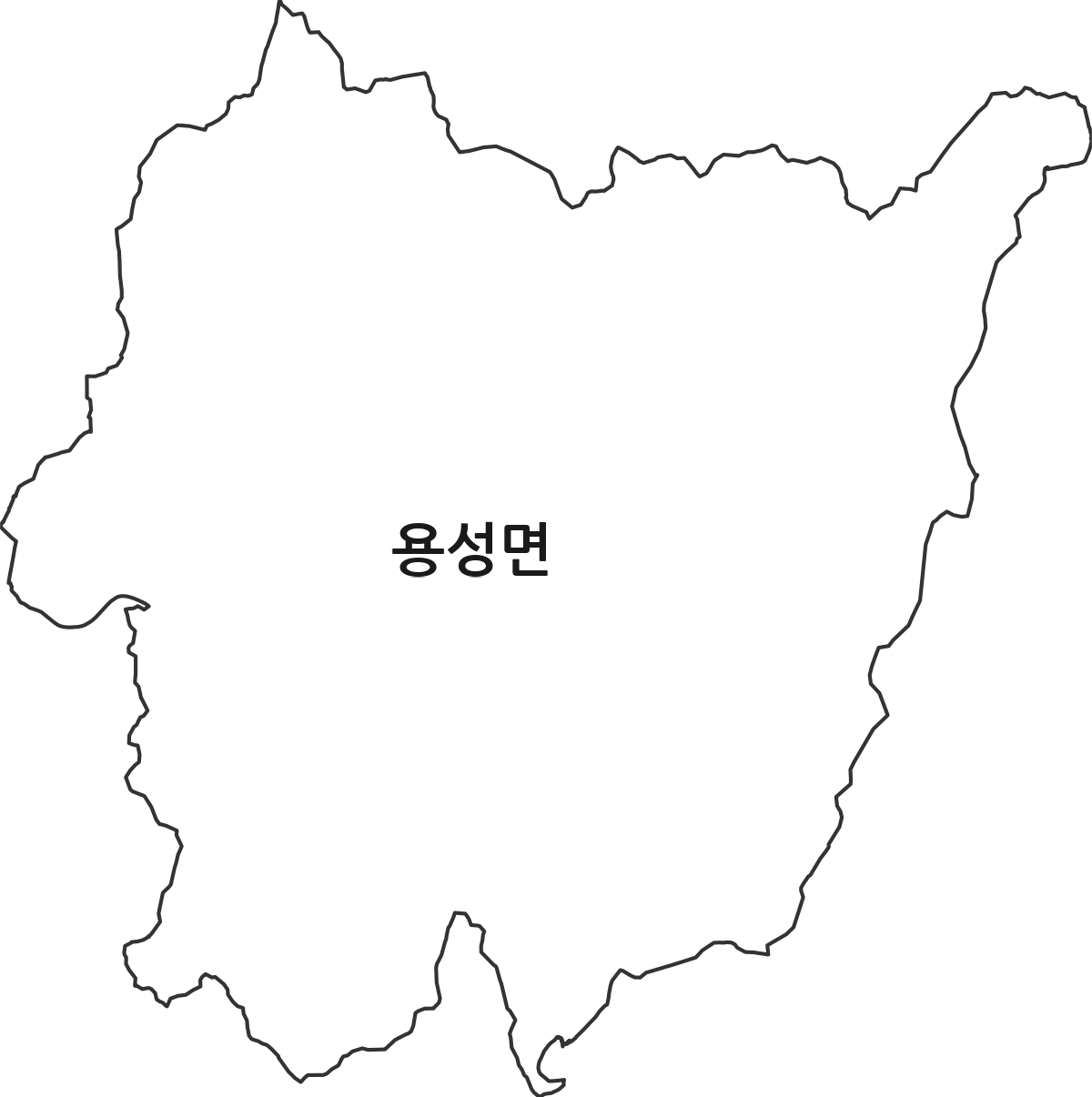 경상북도 경산시 용성면 행정동 행정구역 경계 지도