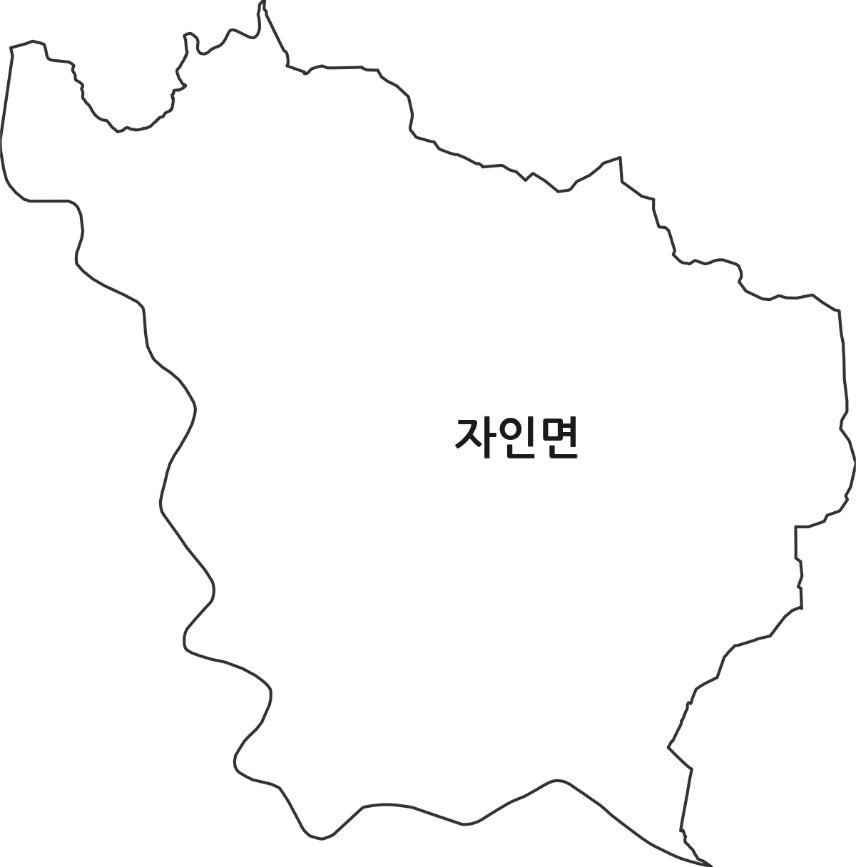 경상북도 경산시 자인면 행정동 행정구역 경계 지도