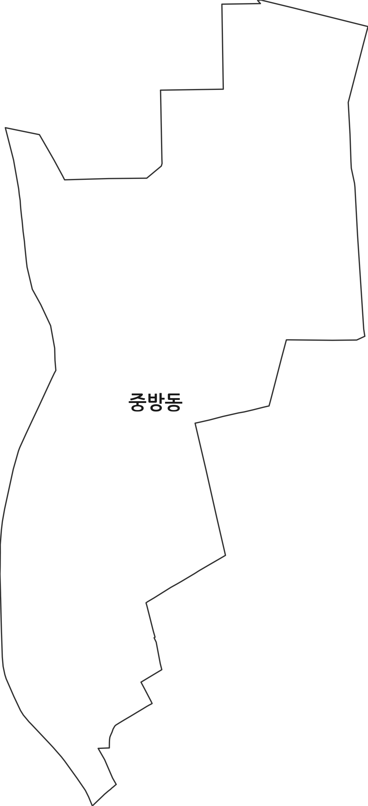 경상북도 경산시 중방동 행정동 행정구역 경계 지도