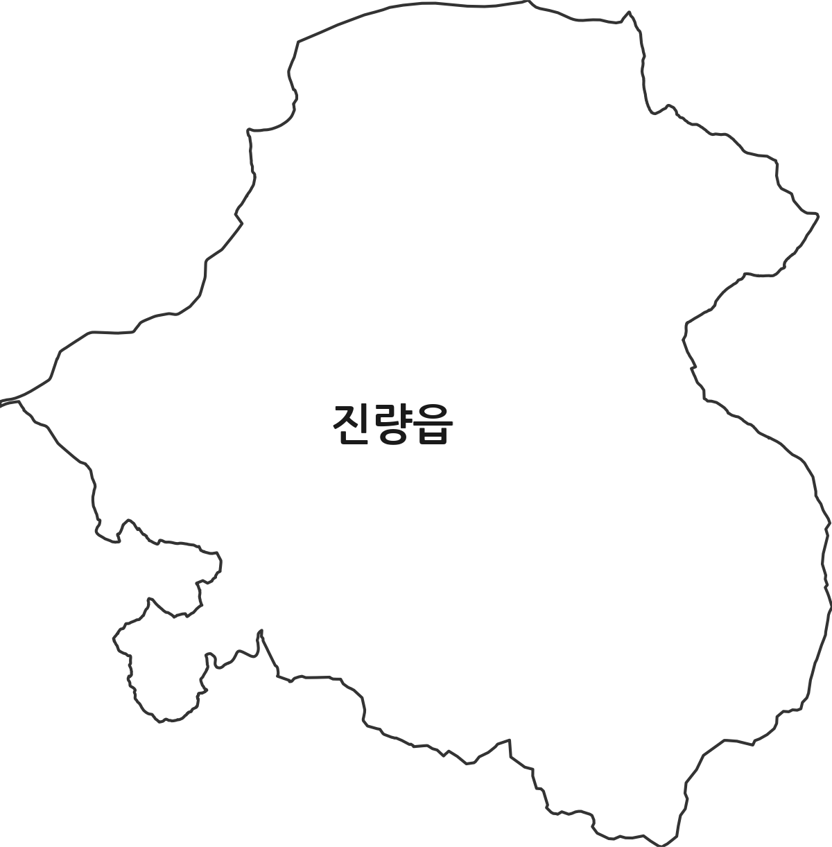 경상북도 경산시 진량읍 행정동 행정구역 경계 지도