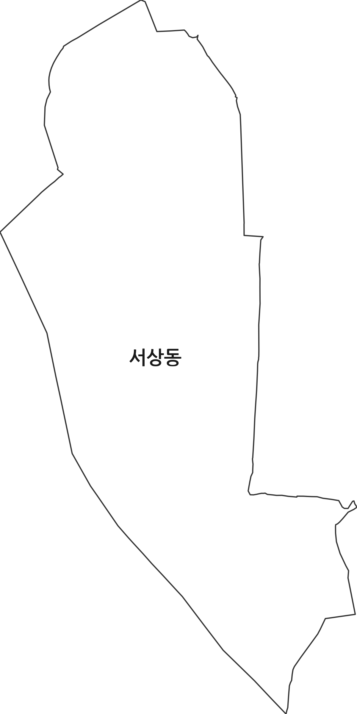 경상북도 경산시 서상동 법정동 행정구역 경계 지도