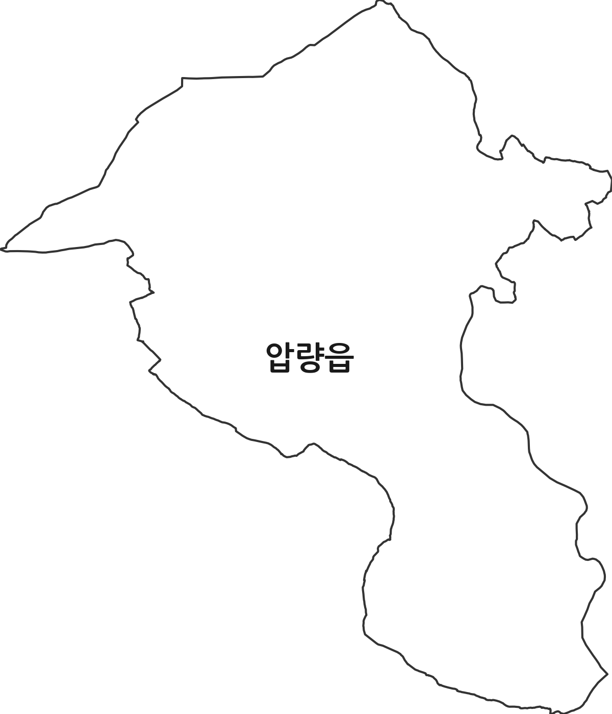 경상북도 경산시 압량읍 법정동 행정구역 경계 지도