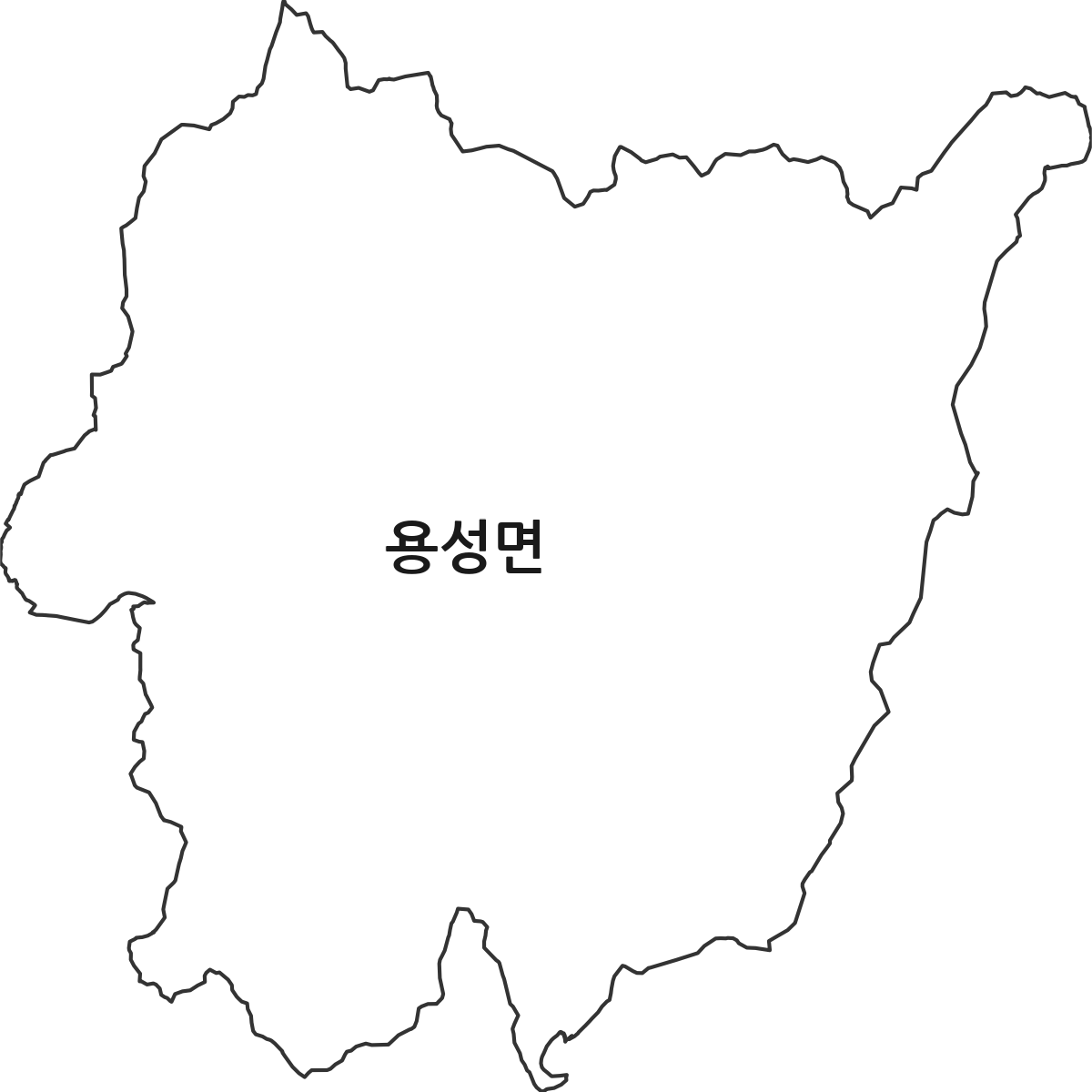 경상북도 경산시 용성면 법정동 행정구역 경계 지도