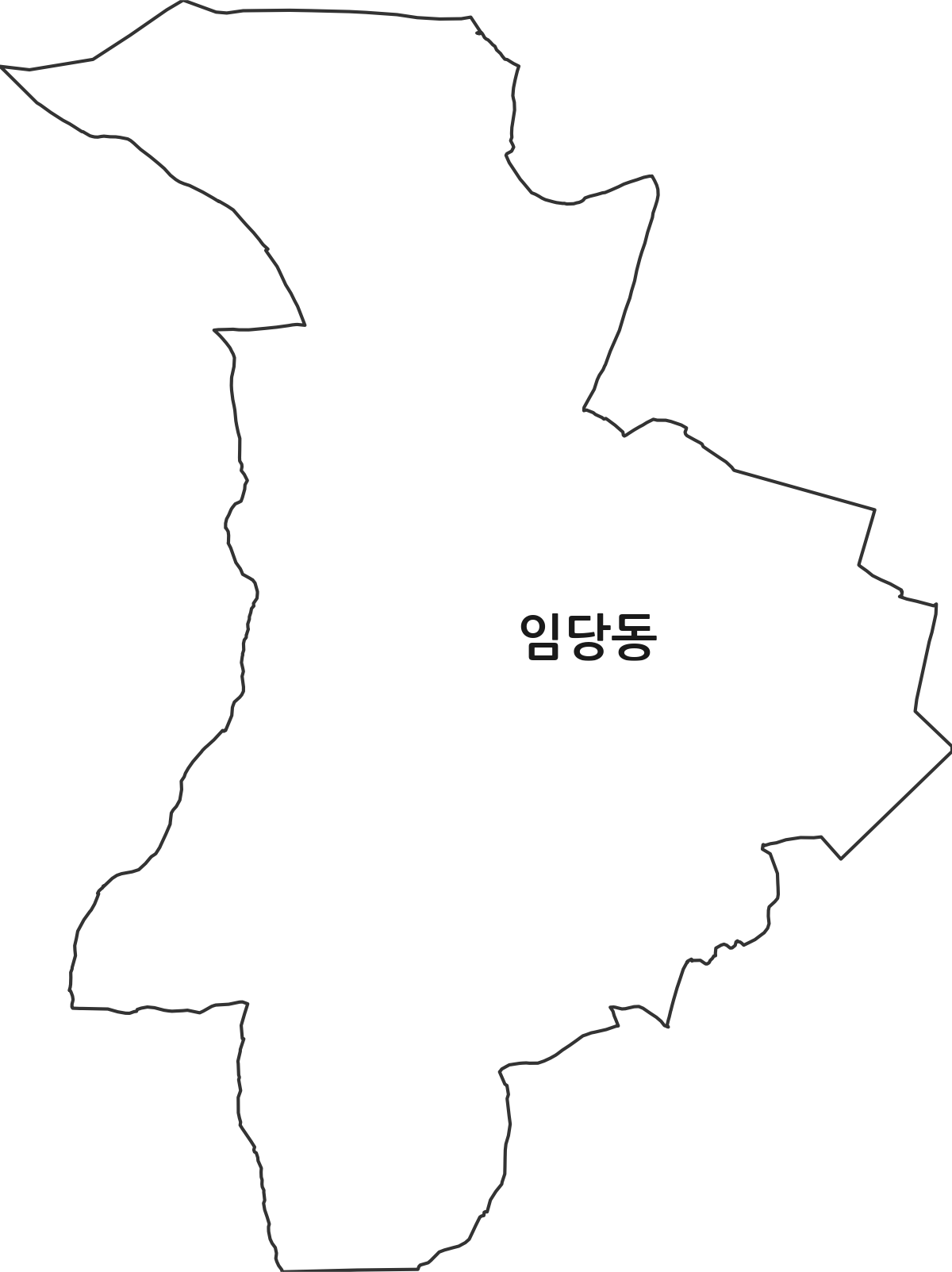 경상북도 경산시 임당동 법정동 행정구역 경계 지도