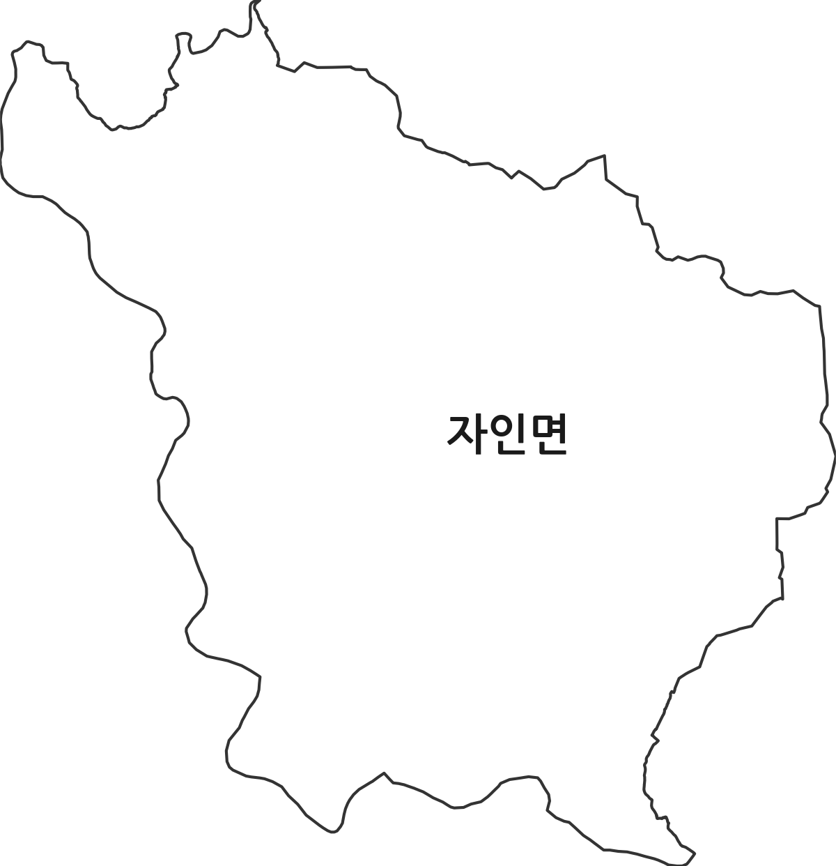 경상북도 경산시 자인면 법정동 행정구역 경계 지도