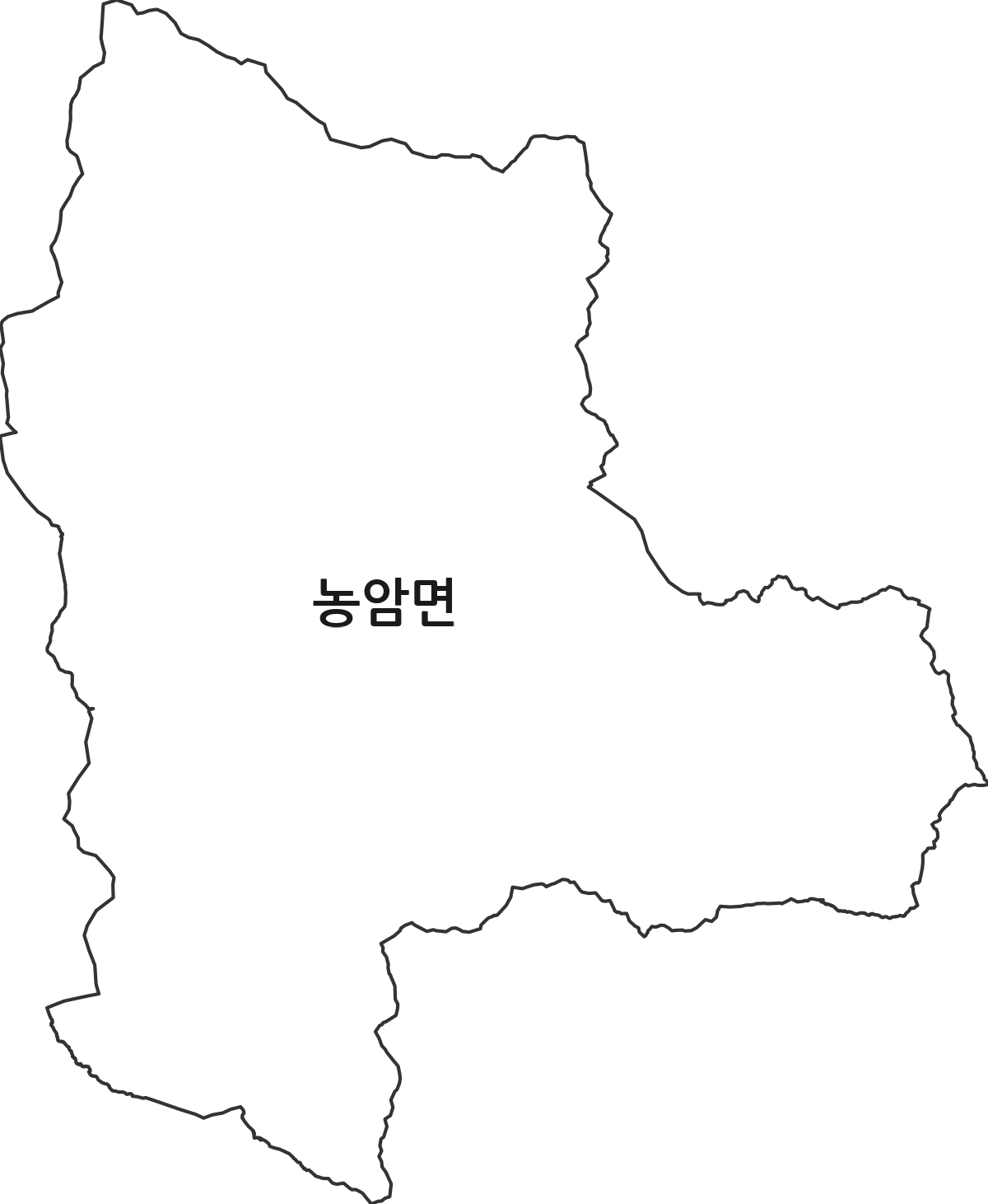 경상북도 문경시 농암면 행정동 행정구역 경계 지도