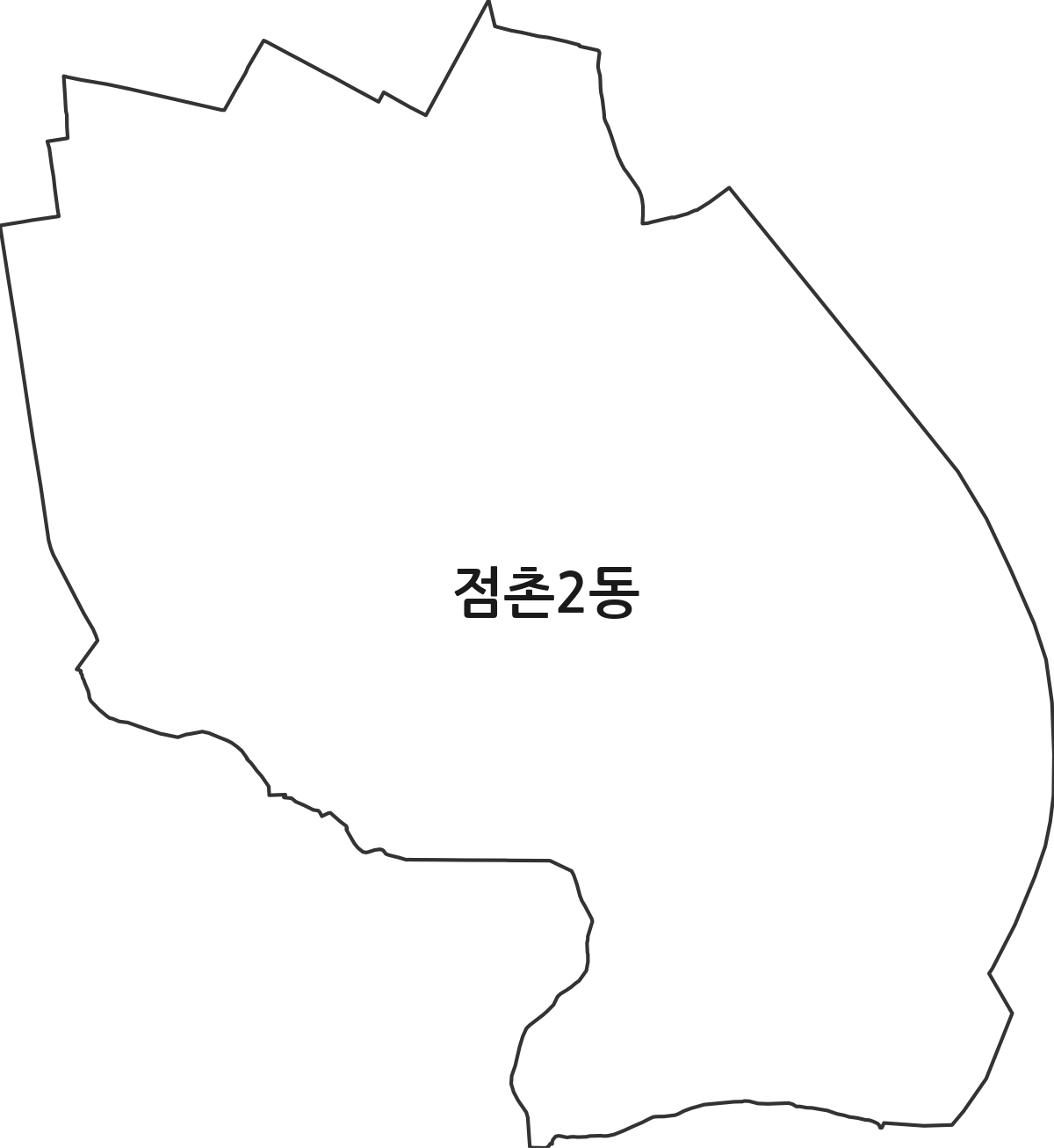 경상북도 문경시 점촌2동 행정동 행정구역 경계 지도