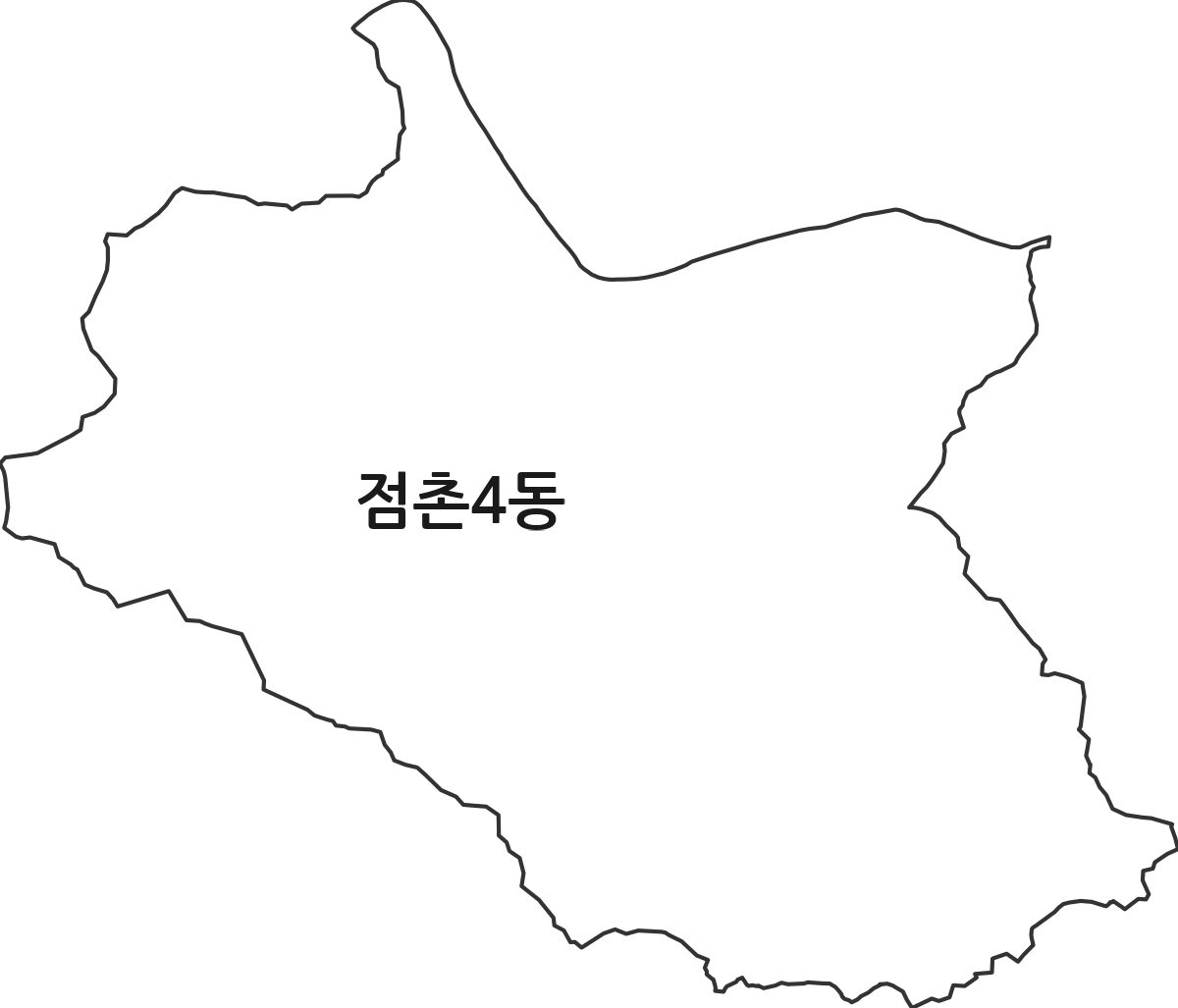 경상북도 문경시 점촌4동 행정동 행정구역 경계 지도