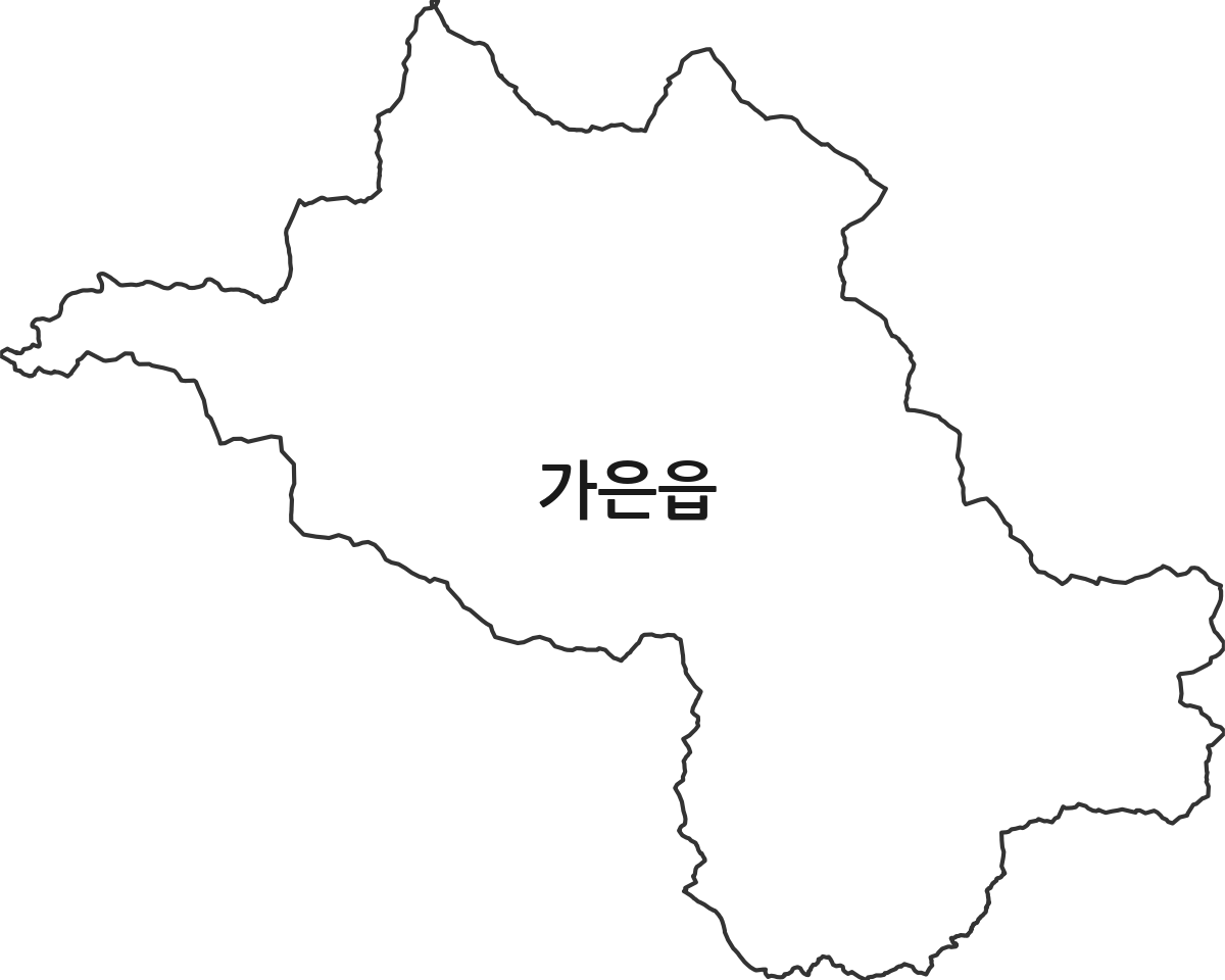 경상북도 문경시 가은읍 법정동 행정구역 경계 지도