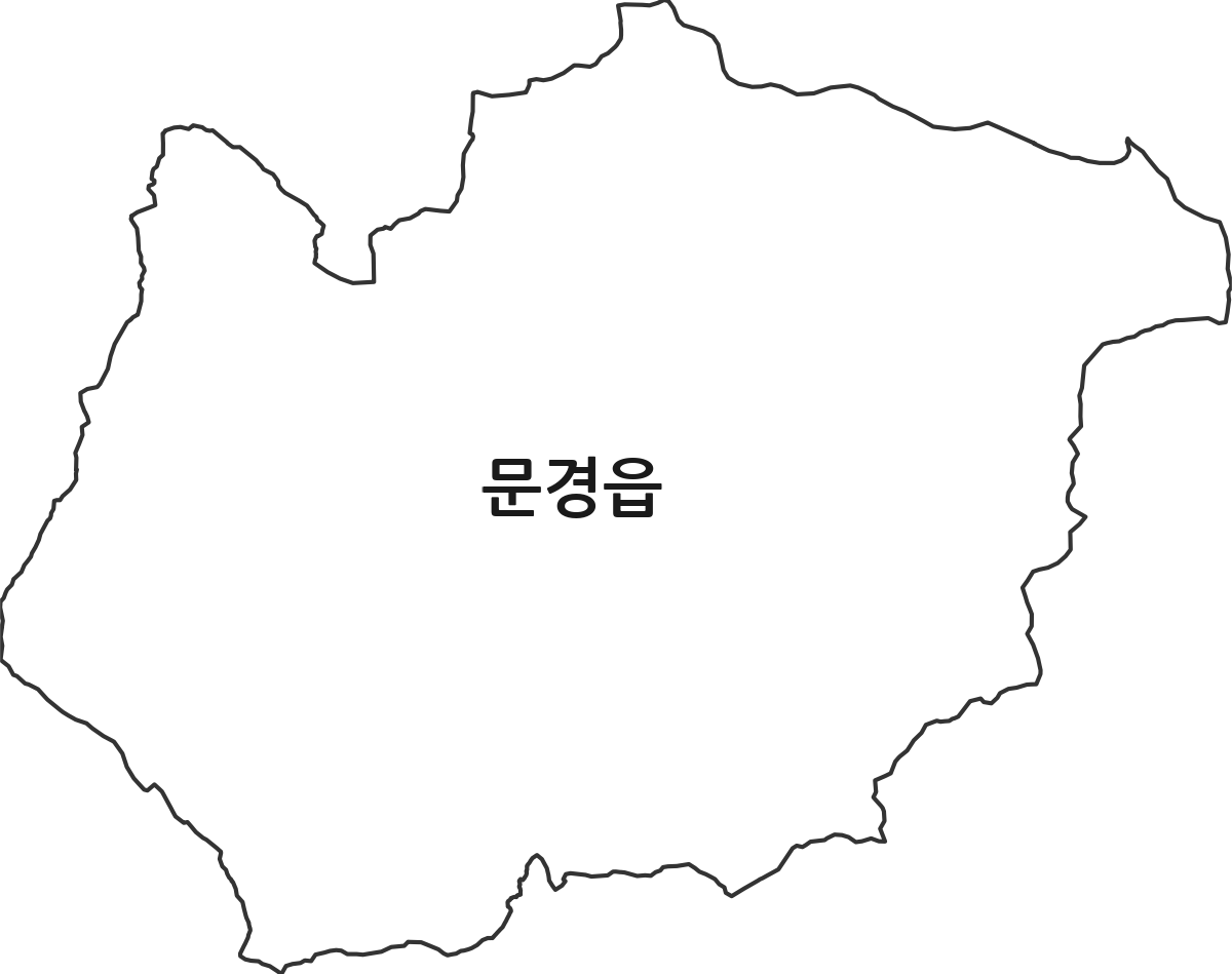 경상북도 문경시 문경읍 법정동 행정구역 경계 지도