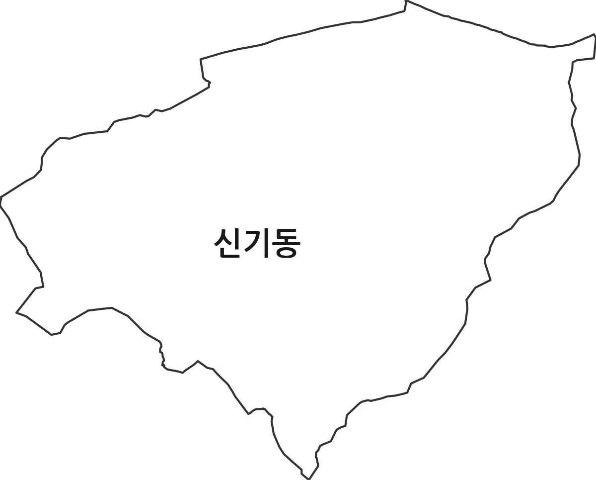 경상북도 문경시 신기동 법정동 행정구역 경계 지도
