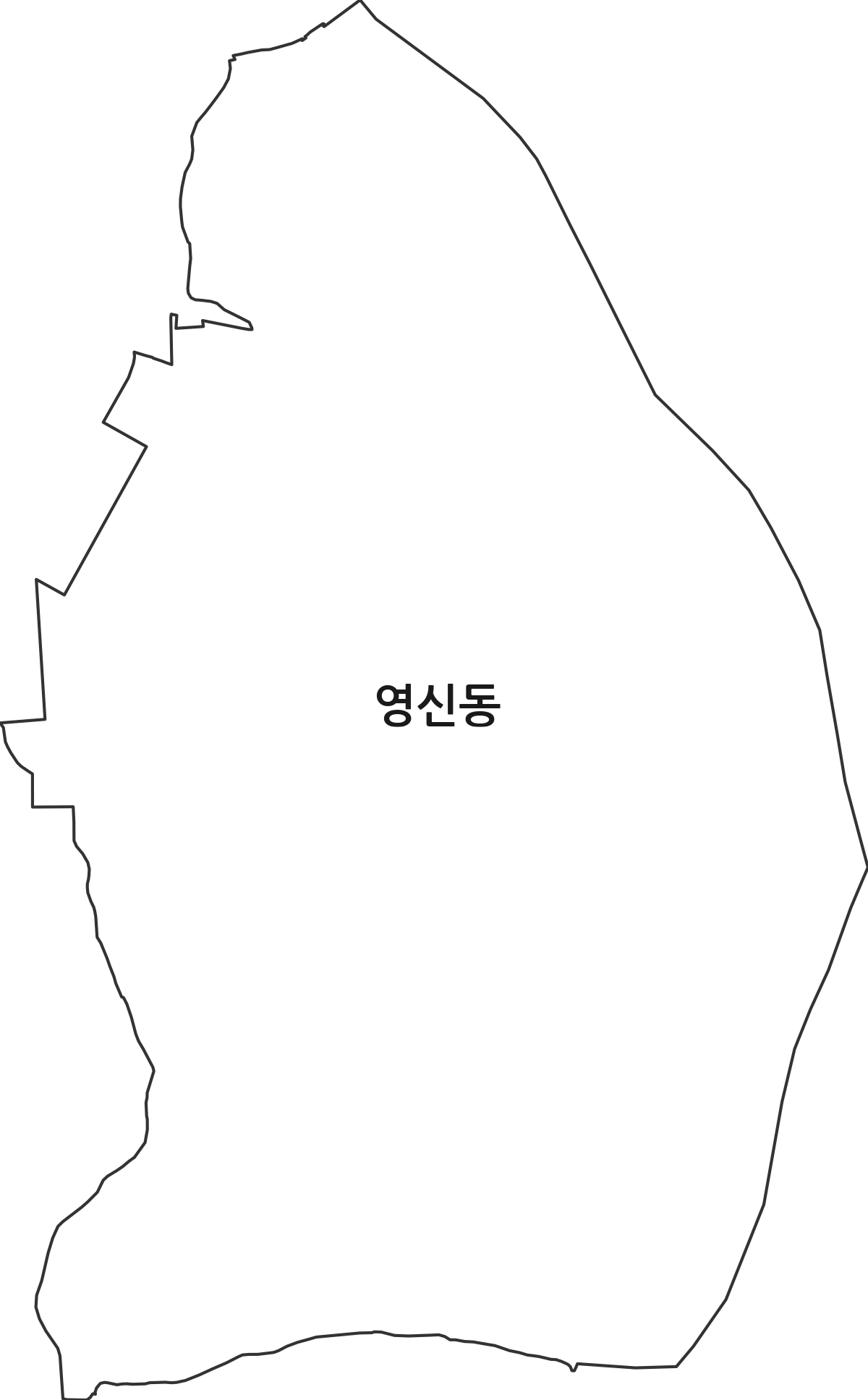 경상북도 문경시 영신동 법정동 행정구역 경계 지도
