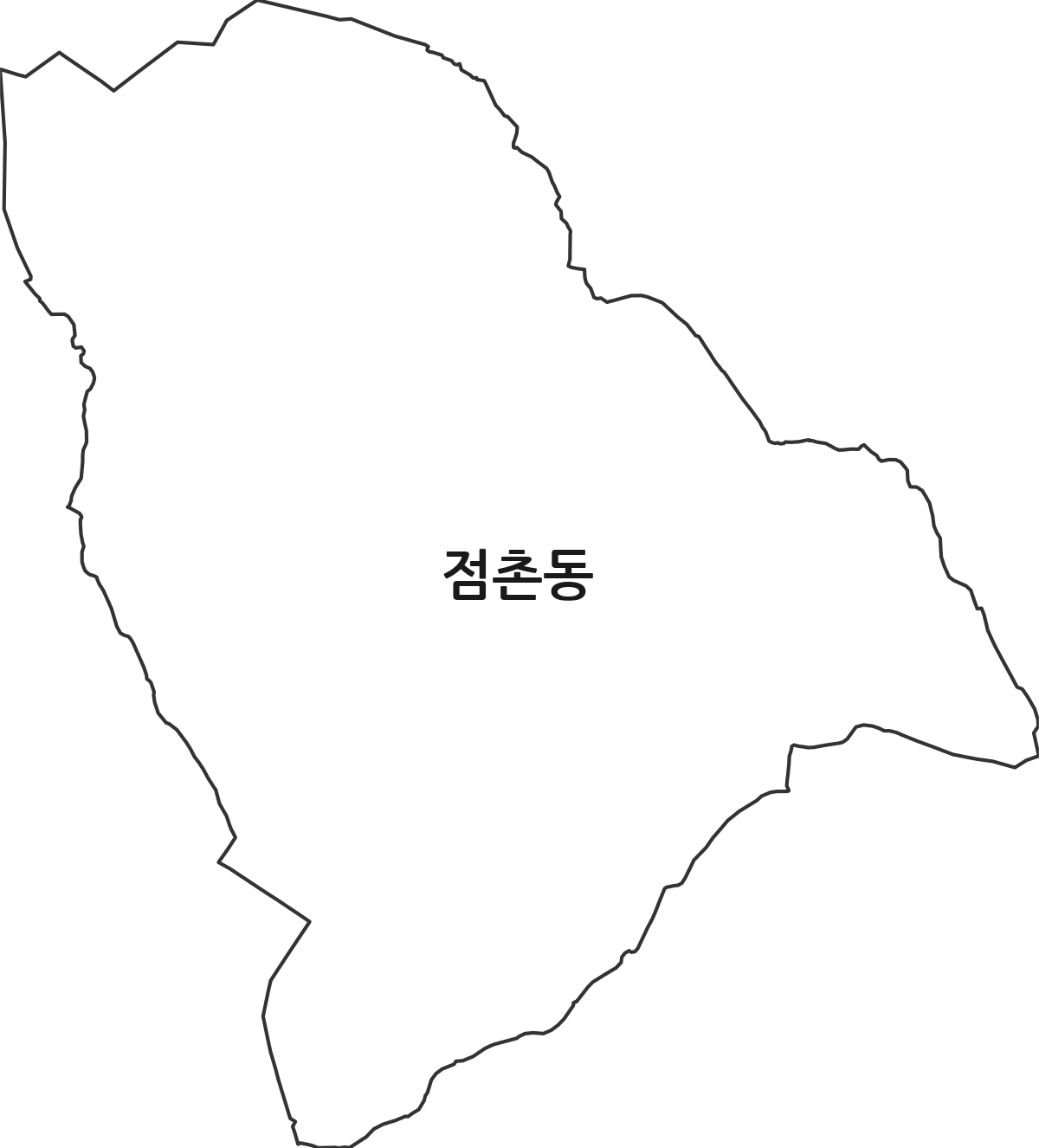 경상북도 문경시 점촌동 법정동 행정구역 경계 지도