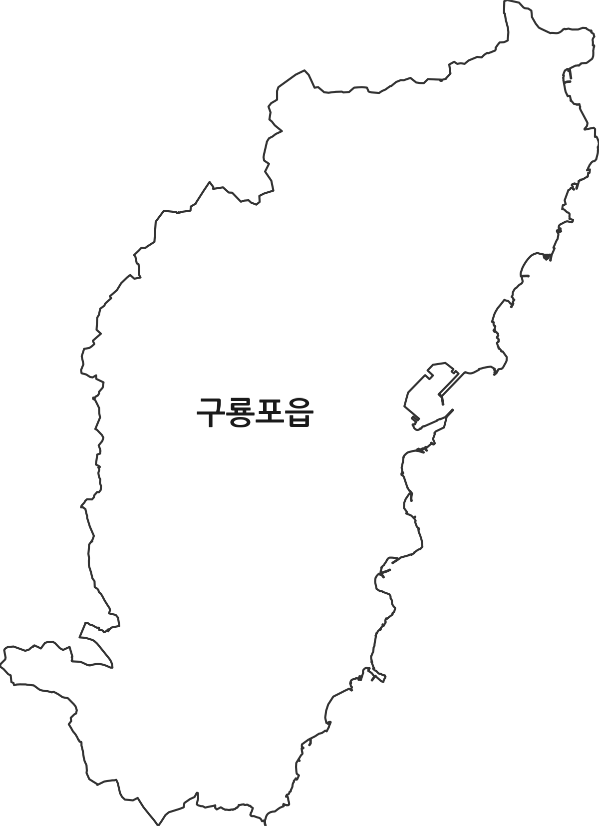 경상북도 포항시 남구 구룡포읍 행정동 행정구역 경계 지도