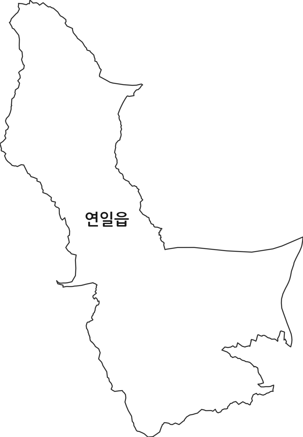 경상북도 포항시 남구 연일읍 행정동 행정구역 경계 지도