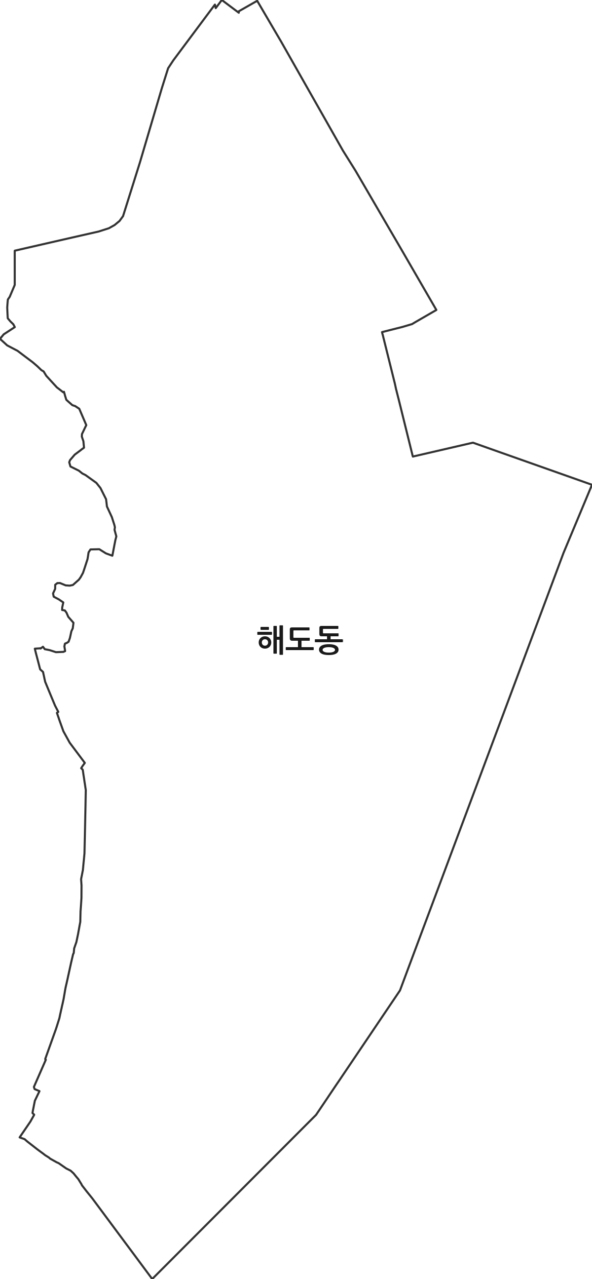경상북도 포항시 남구 해도동 행정동 행정구역 경계 지도