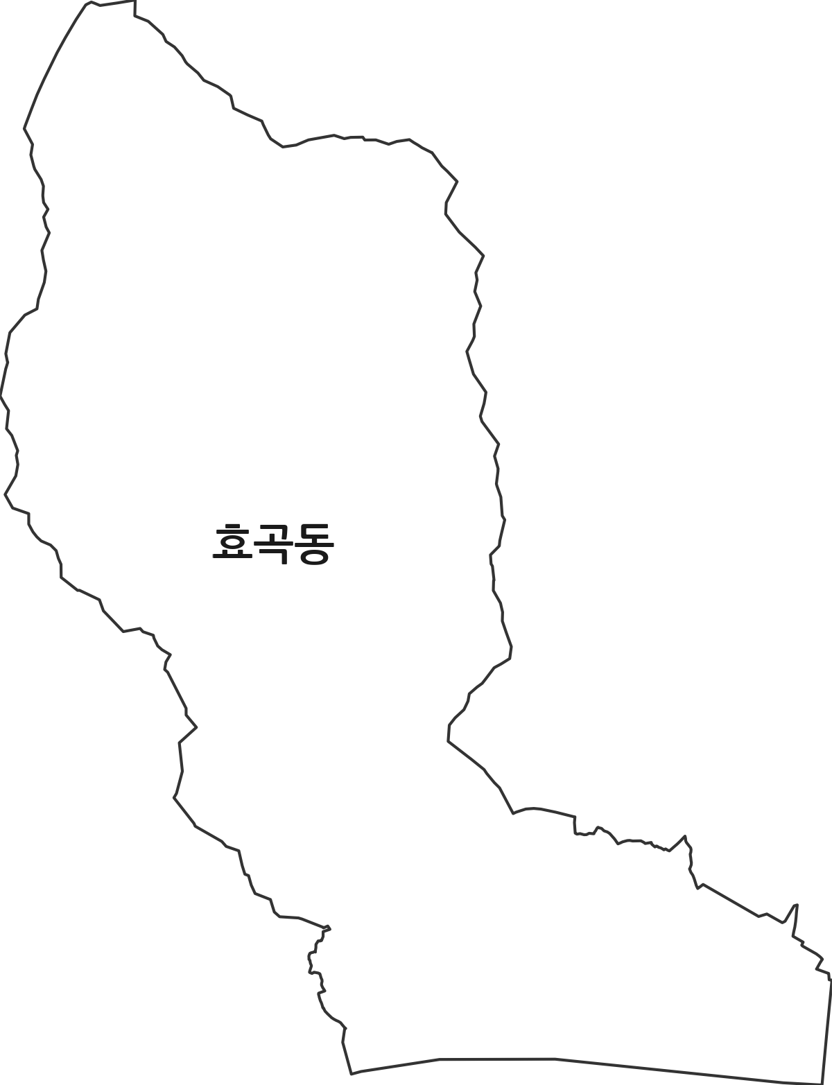 경상북도 포항시 남구 효곡동 행정동 행정구역 경계 지도