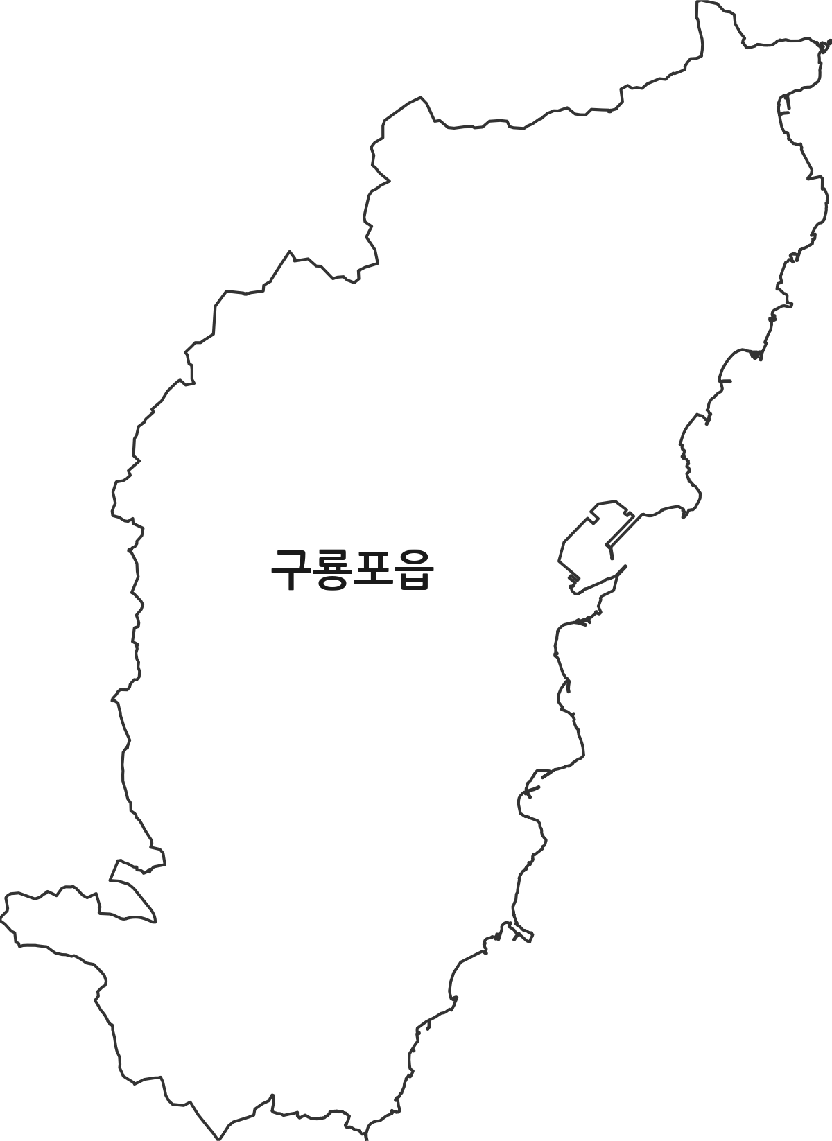 경상북도 포항시 남구 구룡포읍 법정동 행정구역 경계 지도