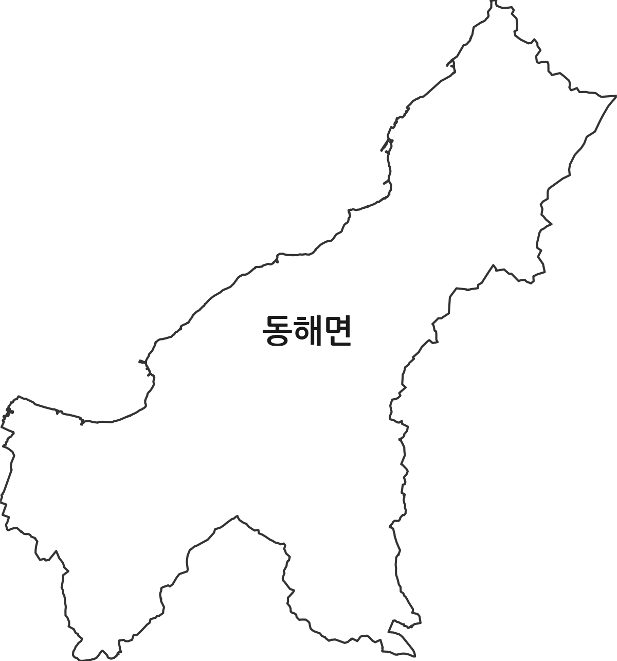 경상북도 포항시 남구 동해면 법정동 행정구역 경계 지도